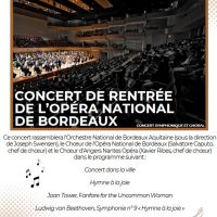 Retransmission en direct du concert de rentrée de l'Opéra National de Bordeaux