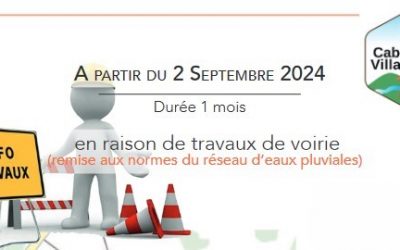 Travaux de voirie dès le 02 septembre – Rue du Carbouey et rue du Martinet