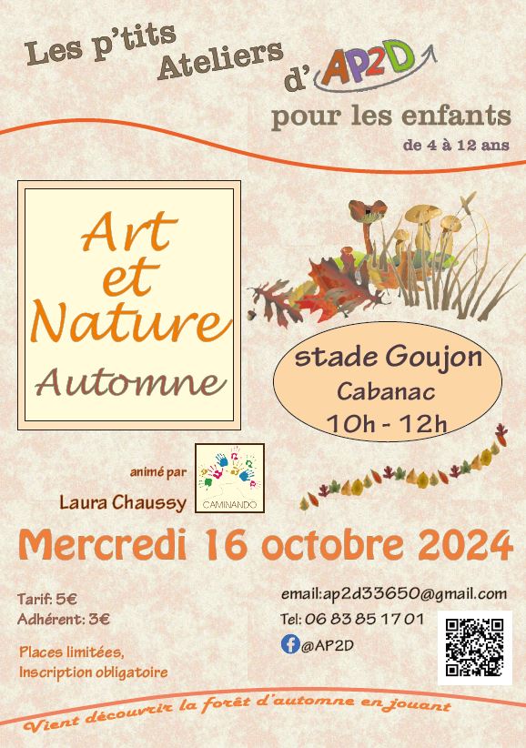 Les p'tits ateliers de l'AP2D : Art et Nature d'automne