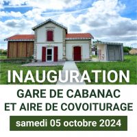 Inauguration gare de Cabanac et aire de covoiturage