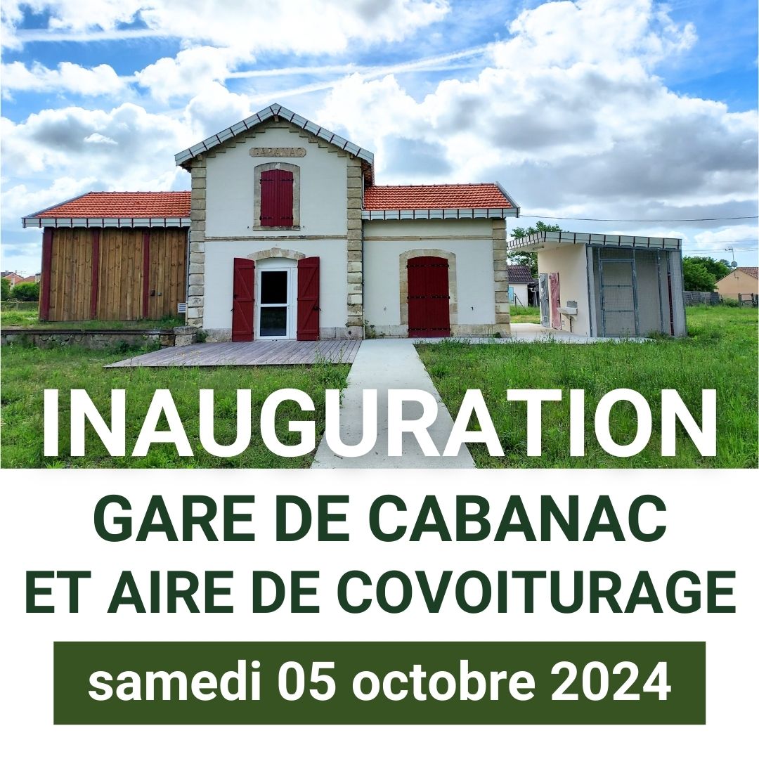 Inauguration gare de Cabanac et aire de covoiturage