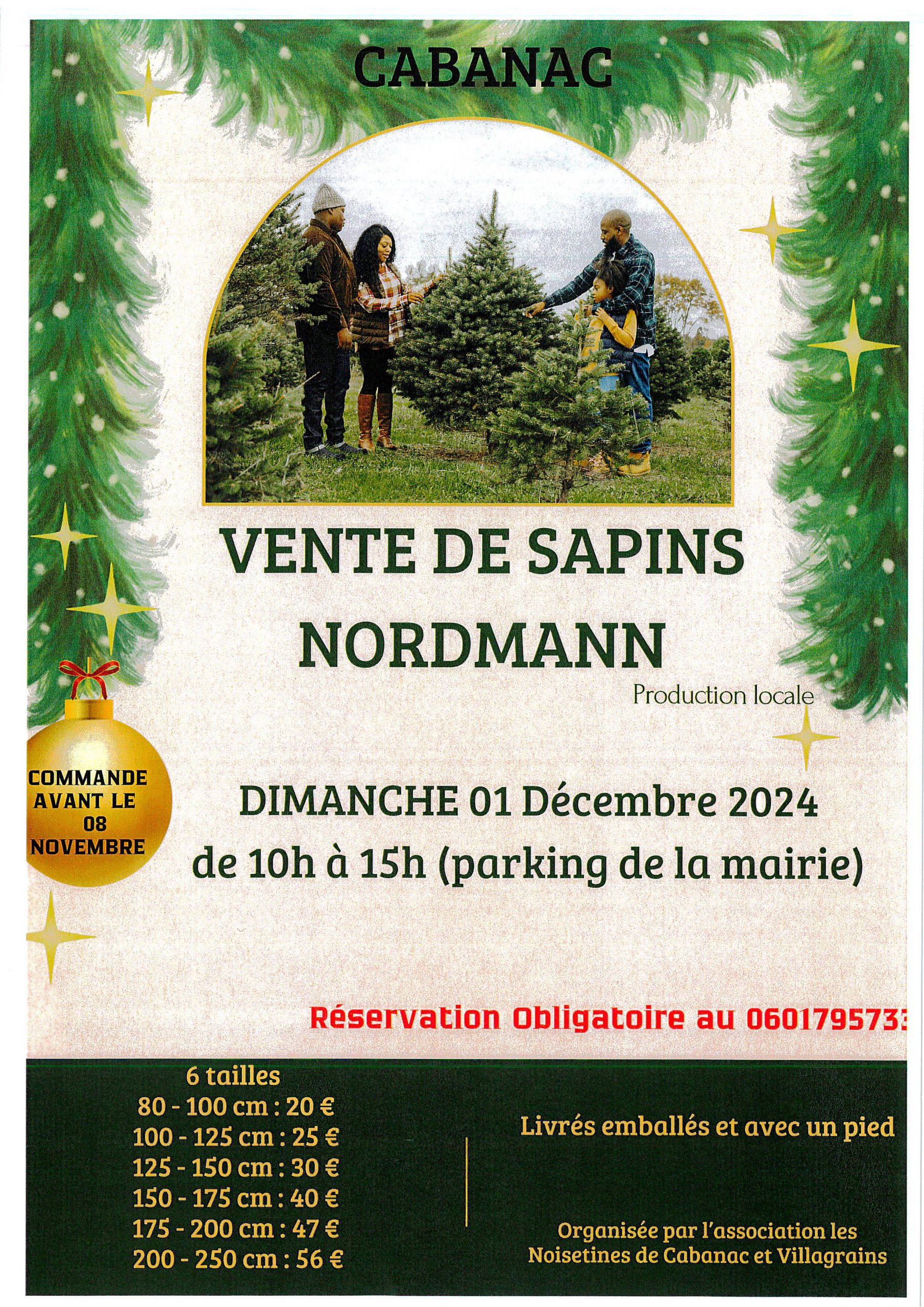 Vente de sapins Nordmann