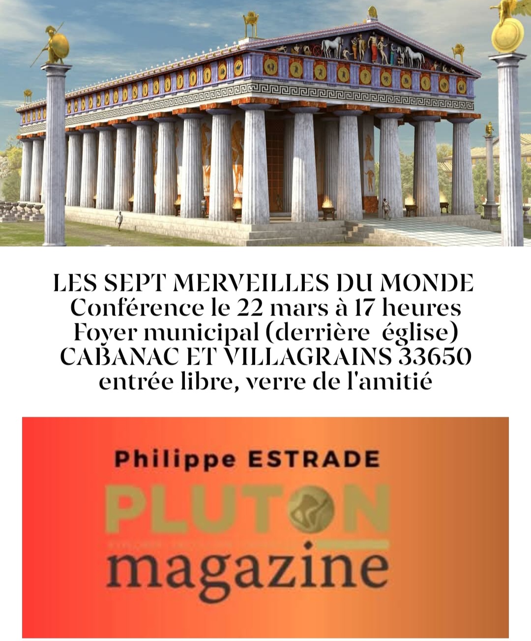 Conférence "Les sept merveilles du monde"